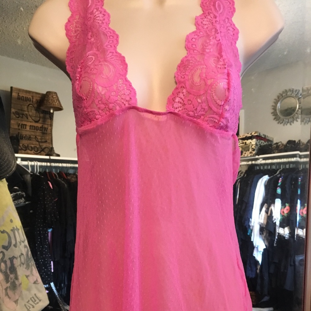 Victoria’s Secret pink halter chemise L